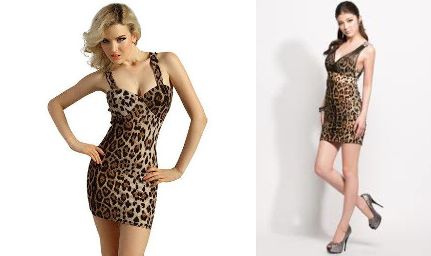 Леопардовое мини-платье