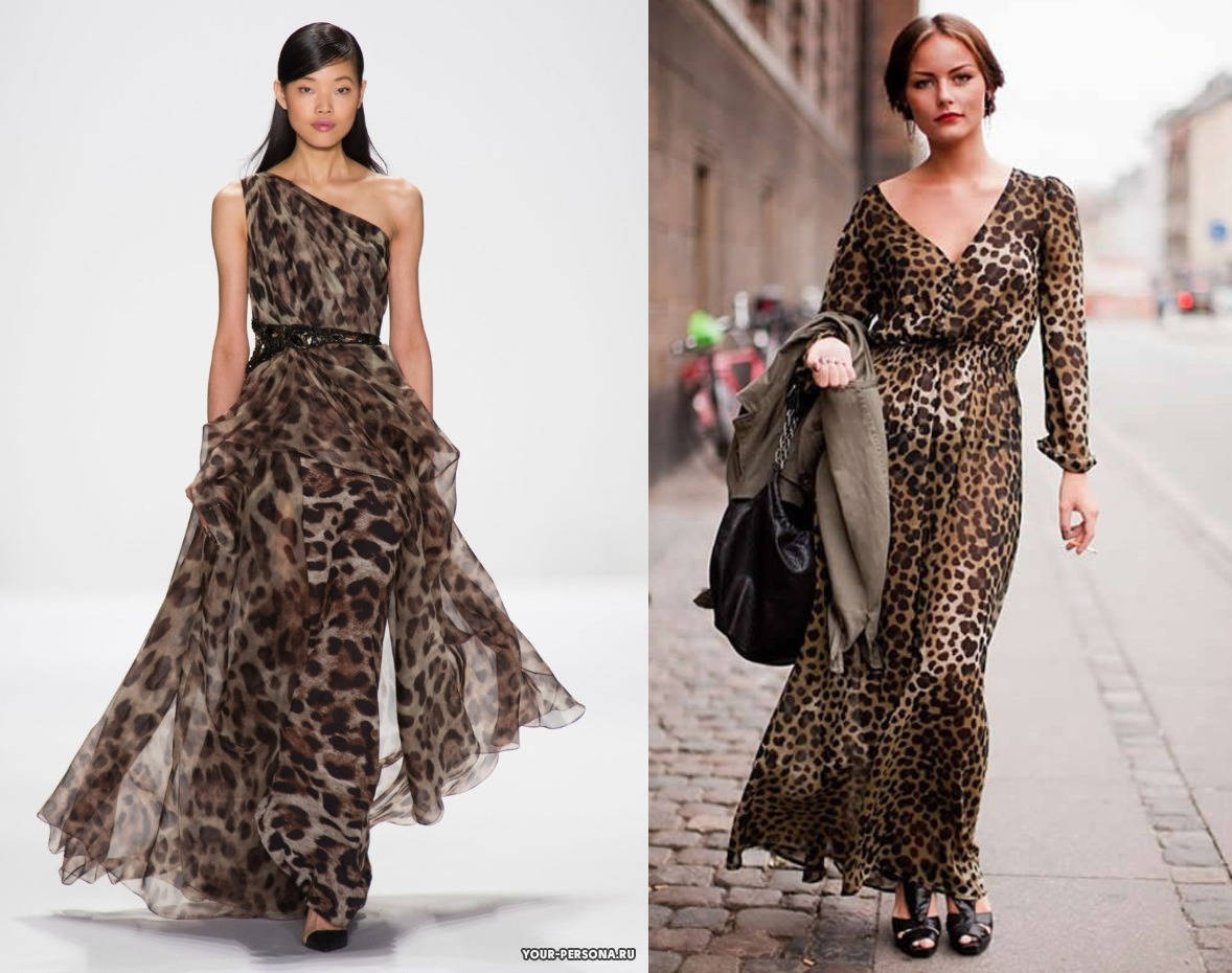 Свободное леопардовое платье. Сарафан