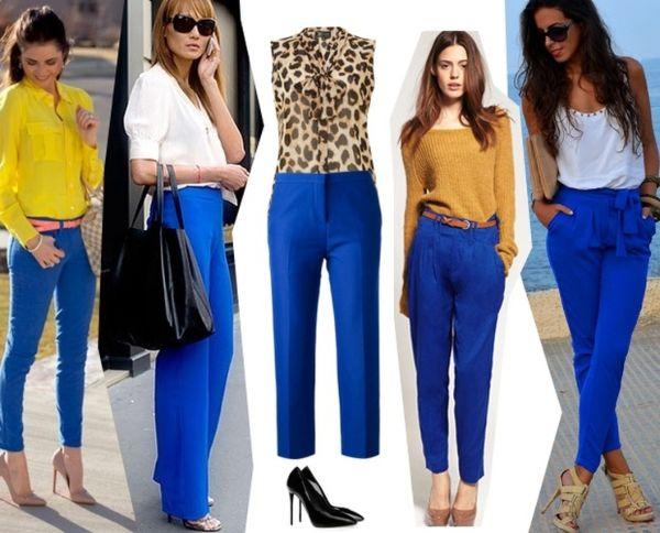 Советы стилистов о том, с чем носить и с чем сочетать женские темно-синие брюки